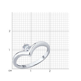 Кольцо SOKOLOV - Серебро 925, Фианит (арт. 94014405)