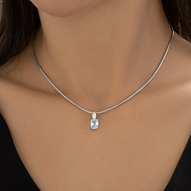 Подвеска SOKOLOV - Серебро 925, Топаз, Фианит (арт. 92030821)