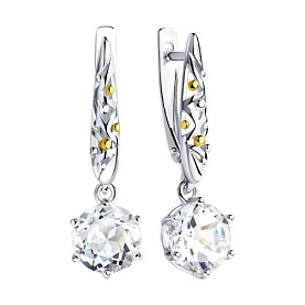 Серьги SOKOLOV - Серебро 925, Горный хрусталь (арт. 92021902)