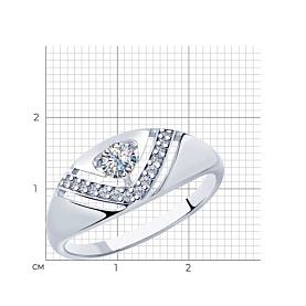 Кольцо SOKOLOV - Серебро 925, Фианит (арт. 94012879)