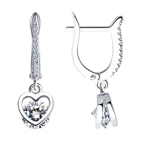 Серьги SOKOLOV - Серебро 925, Фианит (арт. 94026265-91)