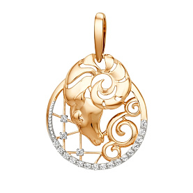 Подвеска ЮФ Династия - Золото 375, Фианит (арт. 101098-5102)