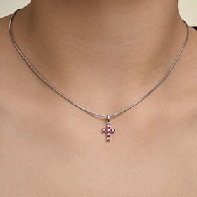 Подвеска SOKOLOV - Серебро 925, Рубин (арт. 64030002)