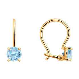 Серьги SOKOLOV - Золото 585, Топаз (арт. 727426)