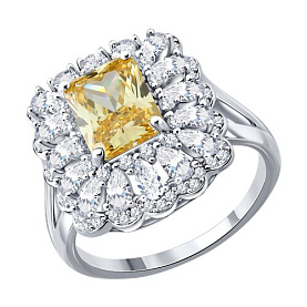 Кольцо SOKOLOV - Серебро 925, Фианит (арт. 94014903-91)