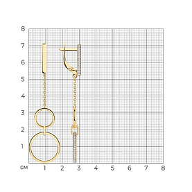 Серьги Diamant - Серебро 925, Фианит (арт. 93-121-02034-2)