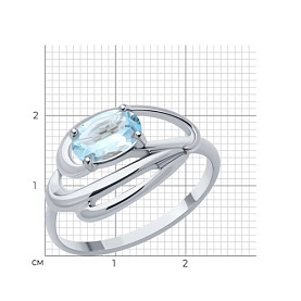 Кольцо Diamant - Серебро 925, Топаз (арт. 94-310-00174-1)