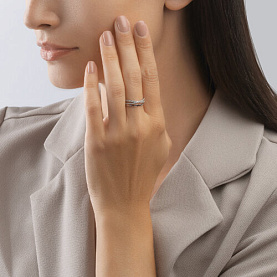 Кольцо SOKOLOV - Золото 585, Фианит (арт. 018011-3)