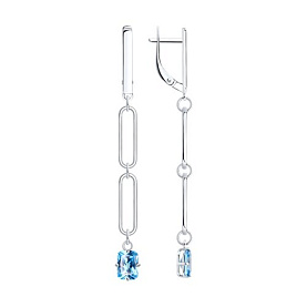 Серьги SOKOLOV - Серебро 925, Фианит (арт. 94026900)