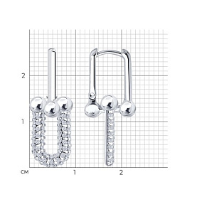 Серьги SOKOLOV - Серебро 925, Фианит (арт. 94027372)