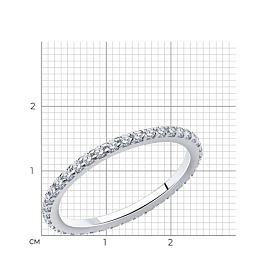 Кольцо SOKOLOV - Серебро 925, Фианит (арт. 94010609)