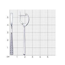 Серьги SOKOLOV - Серебро 925, Фианит (арт. 94022837)