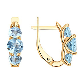 Серьги SOKOLOV - Золото 375, Топаз (арт. 37728170)