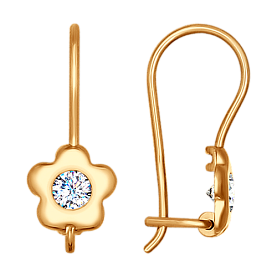 Серьги SOKOLOV - Золото 375, Фианит (арт. 027176-4)