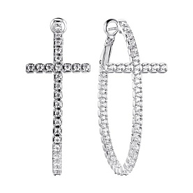 Серьги FRESH - Серебро 925, Фианит (арт. CZ-E03565-X-W-X-X-W)