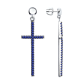 Серьги SOKOLOV - Серебро 925, Фианит (арт. 94023775)