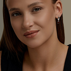 Серьги SOKOLOV - Серебро 925, Гранат (арт. 92025364)