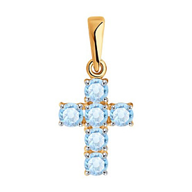 Подвеска SOKOLOV - Золото 375, Топаз (арт. 31-330-01631-1)