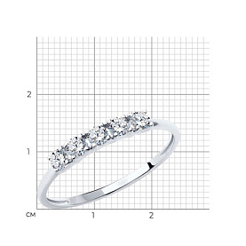 Кольцо SOKOLOV - Золото 585, Фианит (арт. 018863-3)