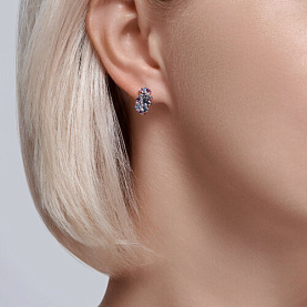 Серьги SOKOLOV - Серебро 925, Фианит, Эмаль (арт. 94026085)