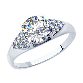 Кольцо SOKOLOV - Серебро 925, Фианит (арт. 94012876)