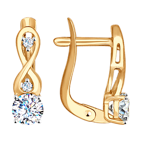 Серьги SOKOLOV - Золото 375, Фианит (арт. 027147-4)