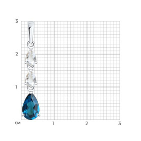 Подвеска SOKOLOV - Золото 585, Топаз лондон (арт. 733058-3)