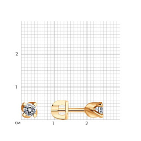 Серьги SOKOLOV - Серебро 925, Фианит (арт. 93020531)
