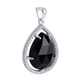 Подвеска SOKOLOV - Серебро 925, Агат, Фианит (арт. 92030563)