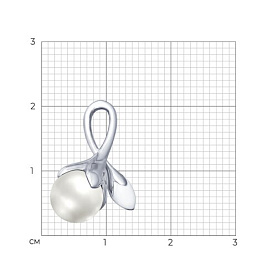 Подвеска SOKOLOV - Серебро 925, Жемчуг имитация, Эмаль (арт. 94031970)