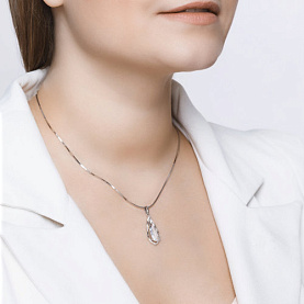 Подвеска SOKOLOV - Серебро 925, Горный хрусталь, Фианит (арт. 92030445)