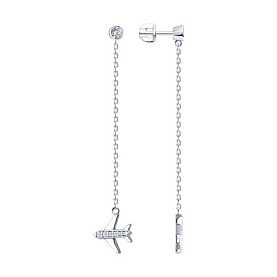 Серьги SOKOLOV - Серебро 925, Фианит (арт. 94026736)