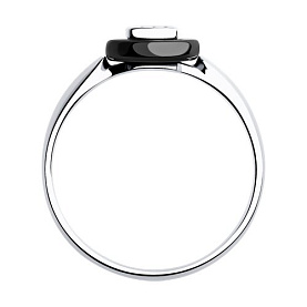 Кольцо Diamant - Серебро 925, Керамика, Фианит (арт. 94-110-01265-1)