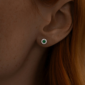 Серьги SOKOLOV - Серебро 925, Фианит (арт. 94024763)