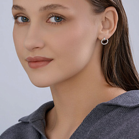 Серьги SOKOLOV - Серебро 925, Фианит (арт. 94027213)