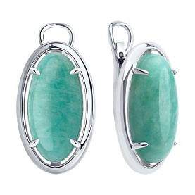 Серьги SOKOLOV - Серебро 925, Амазонит (арт. 83020423)