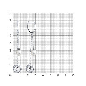 Серьги SOKOLOV - Серебро 925, Жемчуг синтетический (арт. 94025825)