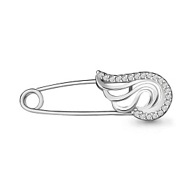 Булавка Аквамарин - Серебро 925, Фианит (арт. 71518А.5)