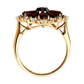 Кольцо Diamant - Золото 585, Гранат, Фианит (арт. 51-310-02484-1)