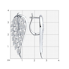 Серьги SOKOLOV - Серебро 925, Фианит (арт. 94026635)