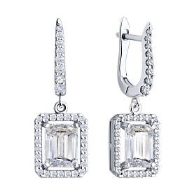 Серьги SOKOLOV - Серебро 925, Фианит (арт. 94026693)