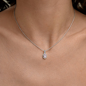 Подвеска SOKOLOV - Серебро 925, Аметист, Фианит (арт. 92030883)