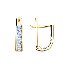 Серьги SOKOLOV - Золото 375, Фианит (арт. 021500-4)