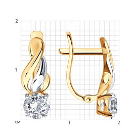 Серьги SOKOLOV - Золото 375, Фианит (арт. 026884-4)