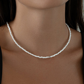 Колье SOKOLOV - Серебро 925, Жемчуг имитация (арт. 94071069)