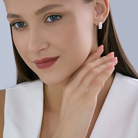 Серьги SOKOLOV - Серебро 925, Фианит (арт. 94027183-91)