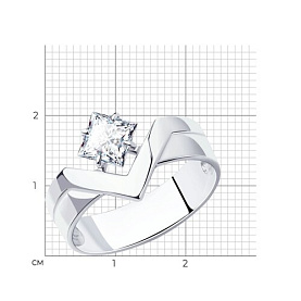 Кольцо SOKOLOV - Серебро 925, Фианит (арт. 94013304)