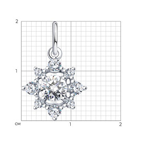 Подвеска SOKOLOV - Серебро 925, Фианит (арт. 94031865)