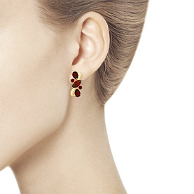Серьги SOKOLOV - Серебро 925, Гранат (арт. 92021804)