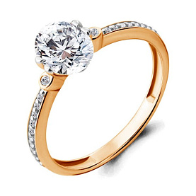 Кольцо Аквамарин - Серебро 925, Фианит (арт. 68347А.6)